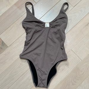 Andres Sarda Barcelona designer taupe swimsuit